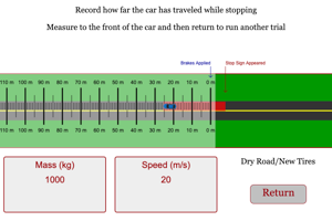 Stopping Distance Test Track Lab