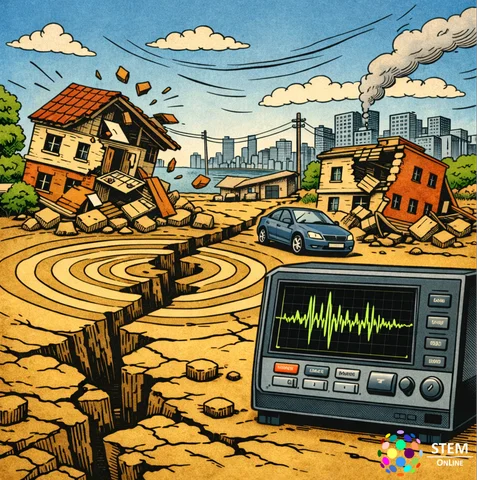Earthquakes. Seismic waves and seismograph